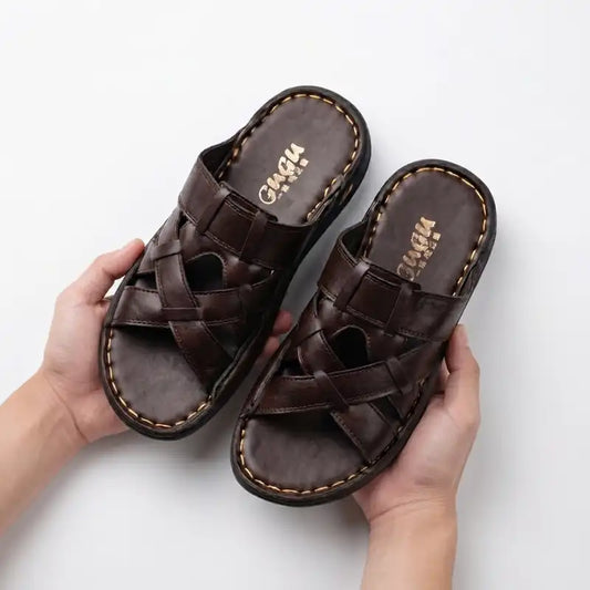 Men’s Leather Slippers